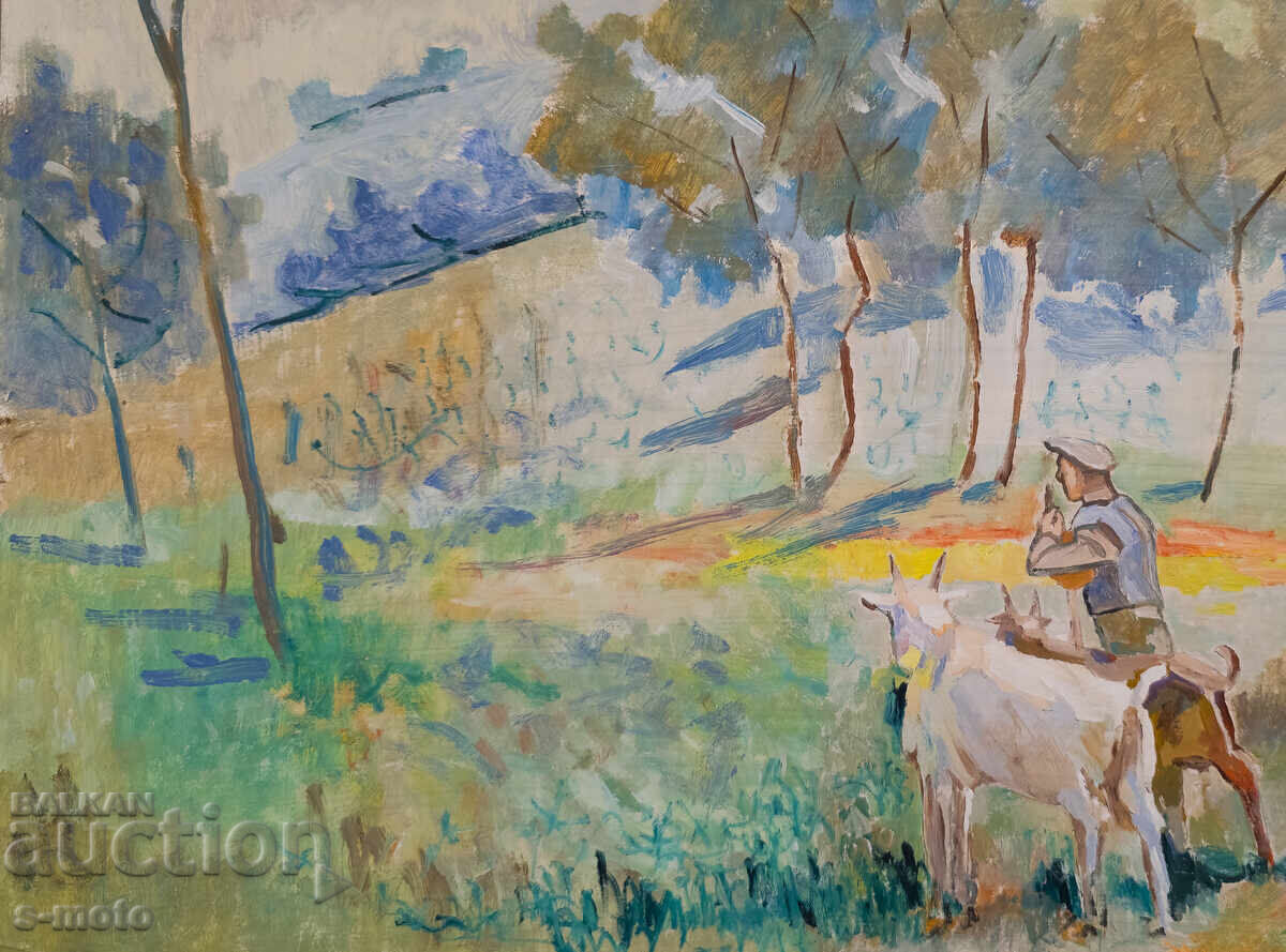 Delivery of Peter Nenov oil painting landscape