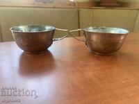 CANĂ CANI METAL CUPRU ALAMA VECHI - 2 BUC