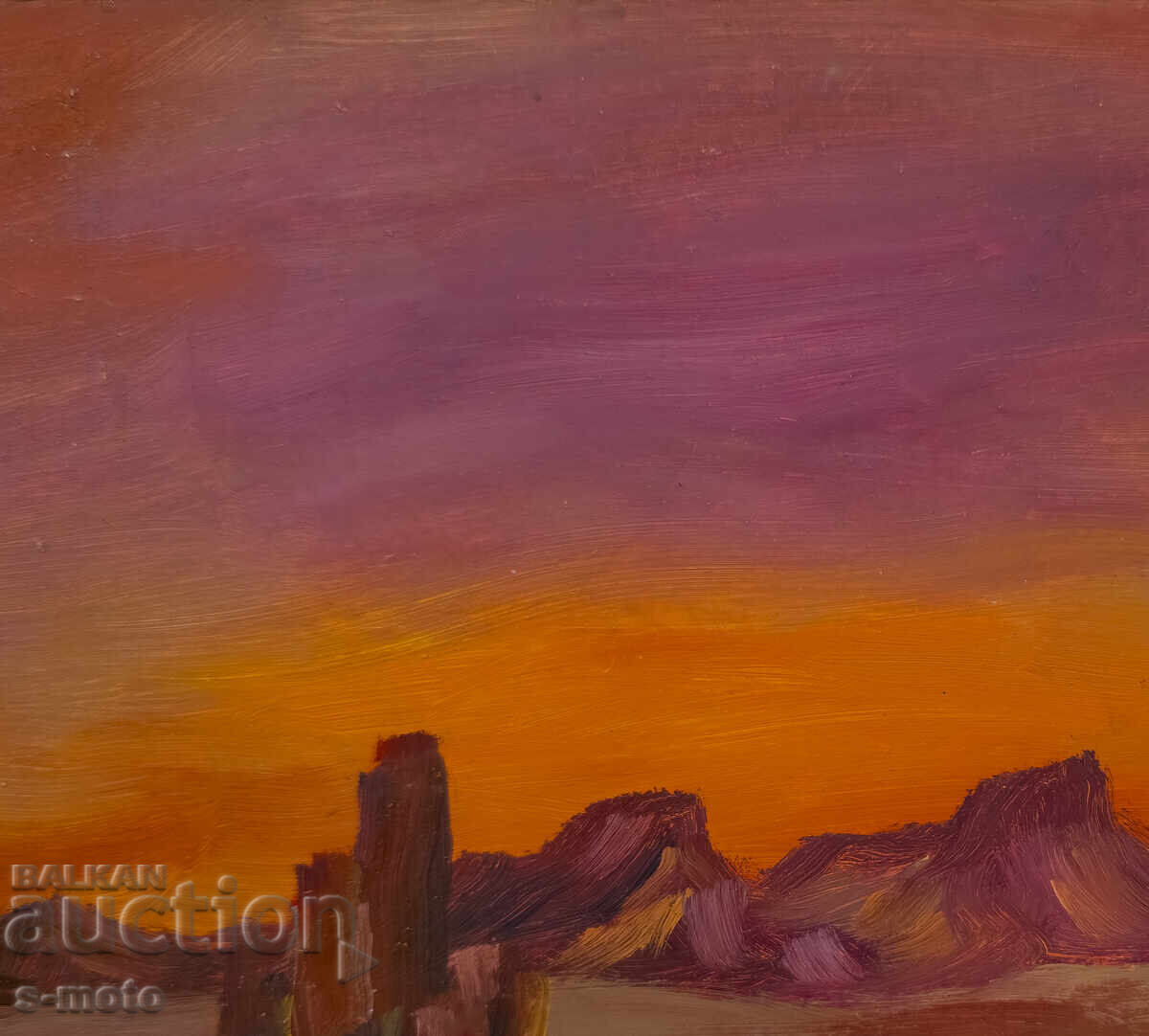 Auction  Oil painting abstract landscape