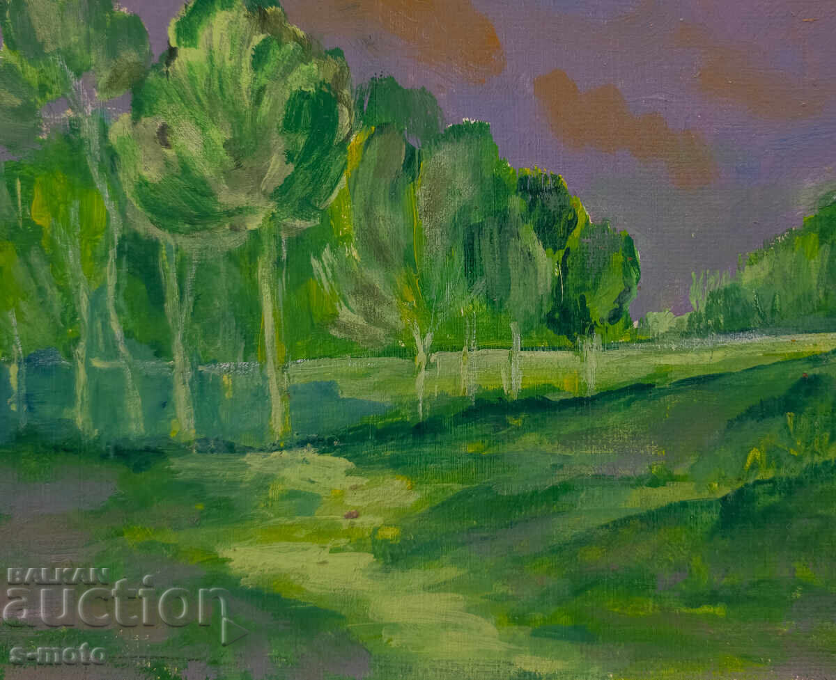 Livrarea Tablou ulei pe pânză peisaj abstract