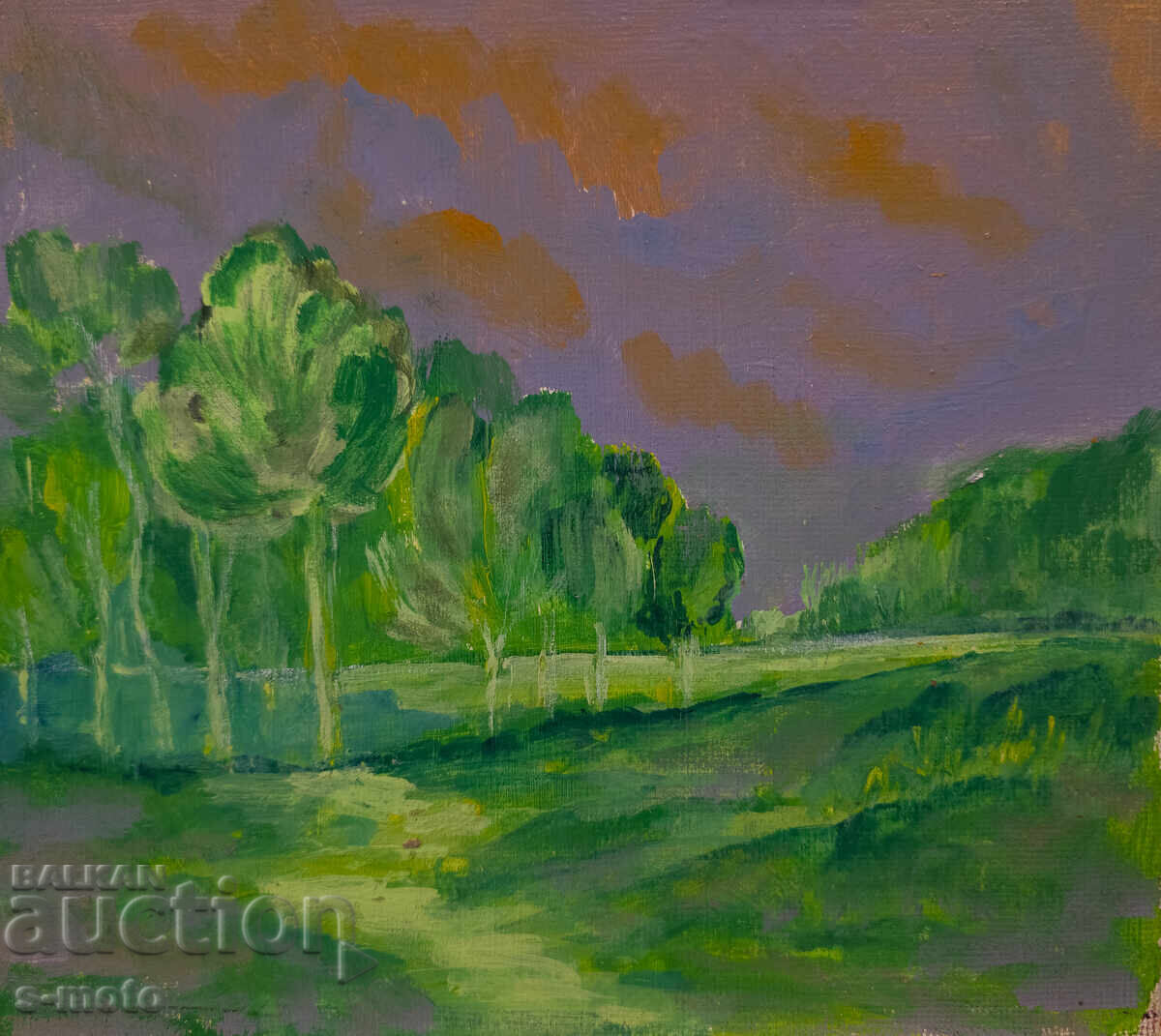 Tablou ulei pe pânză peisaj abstract