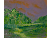 Oil painting abstract landscape