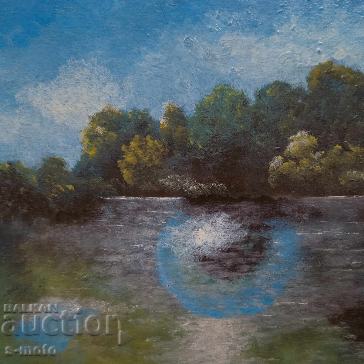 Auction  Oil painting abstract landscape