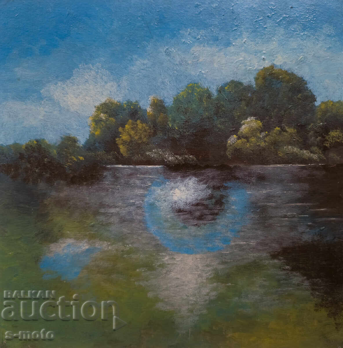 Oil painting abstract landscape