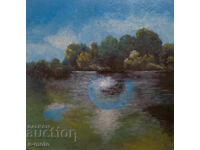 Oil painting abstract landscape