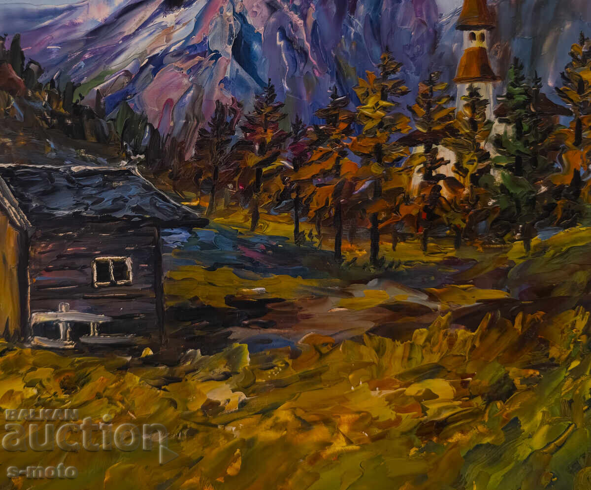 Tablou ulei peisaj montan - 5