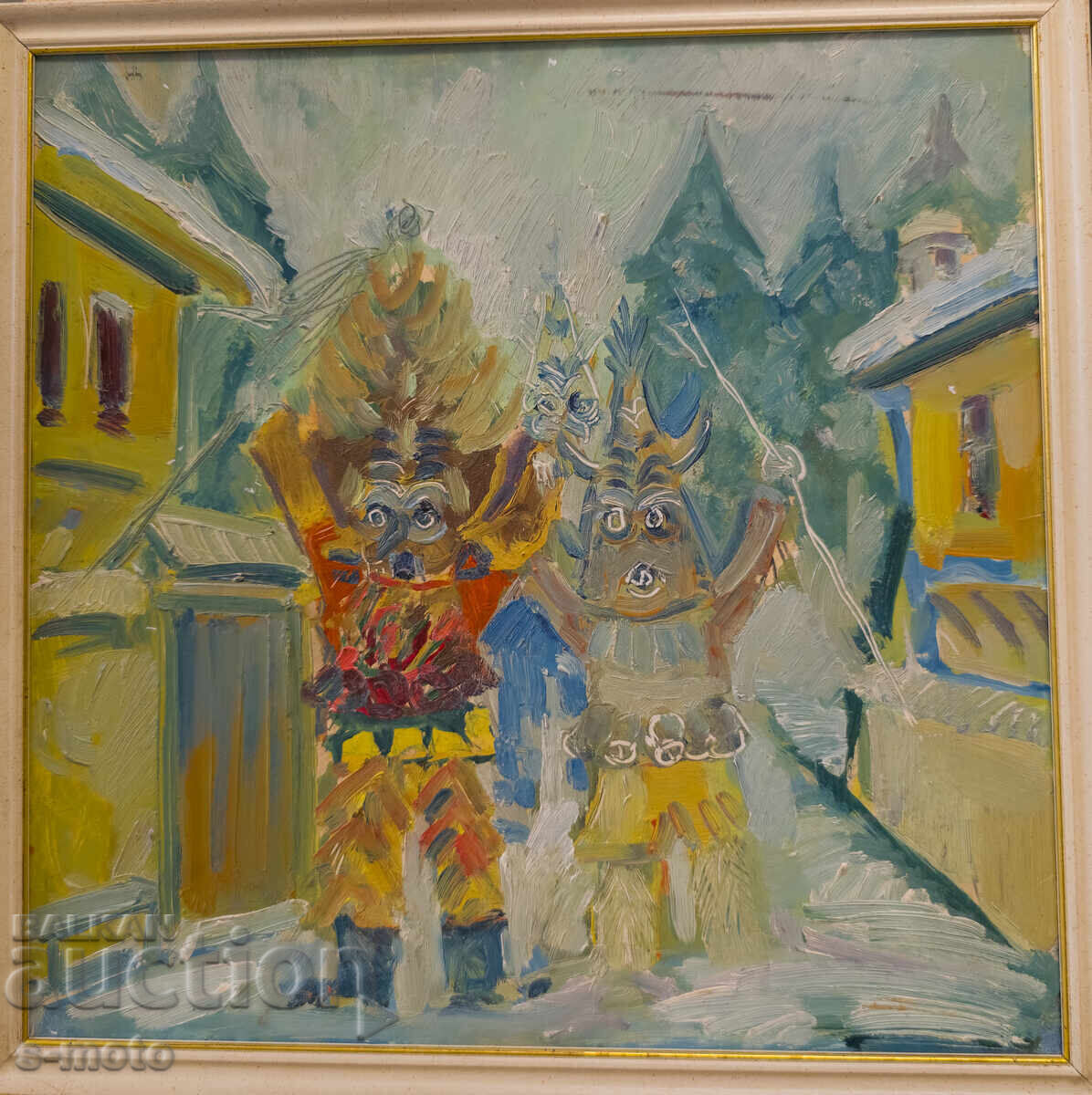 Auction Oil painting Kukeri Auction Oil painting Kukeri