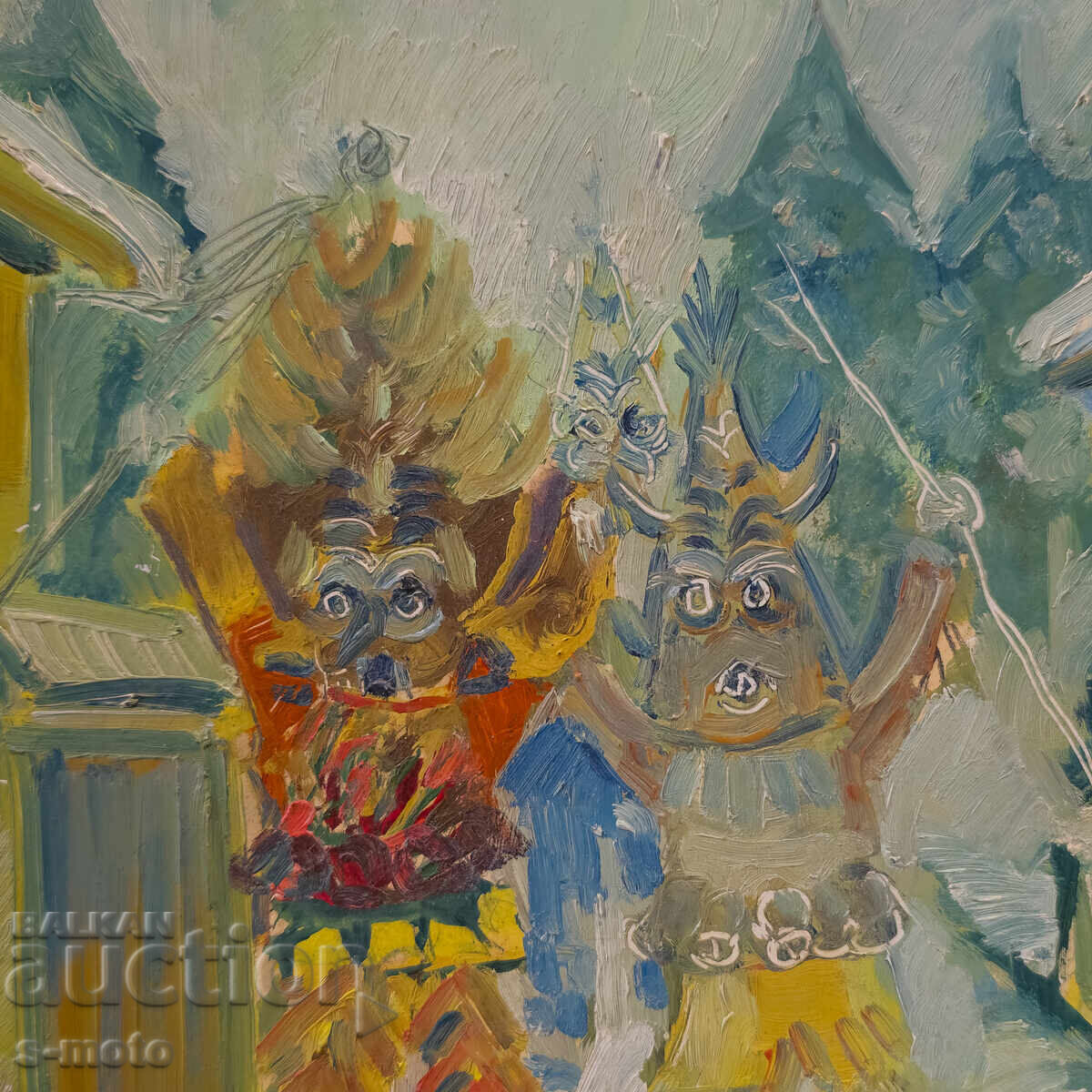 Delivery of Oil painting Kukeri Delivery of Oil painting Kukeri