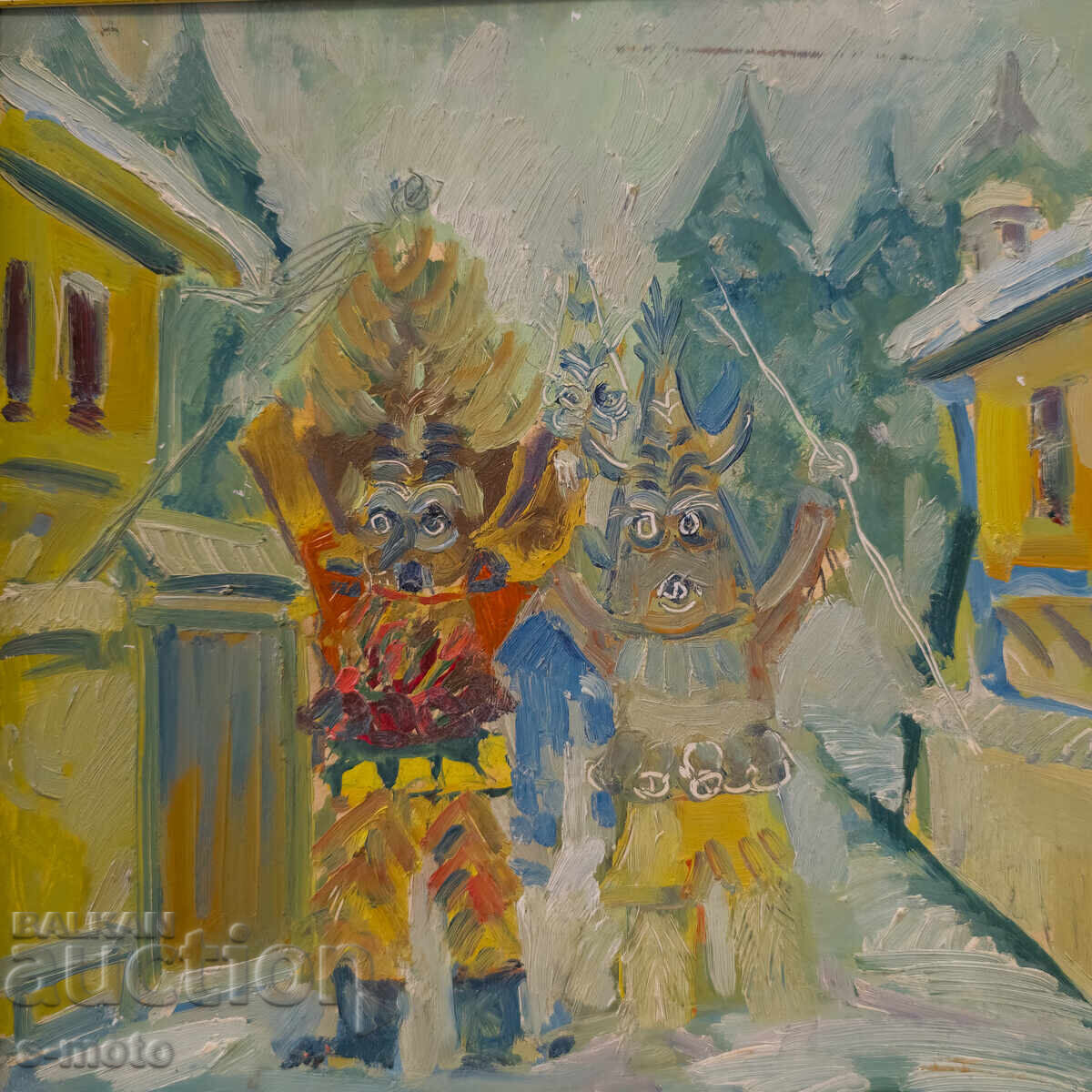 Oil painting Kukeri Oil painting Kukeri