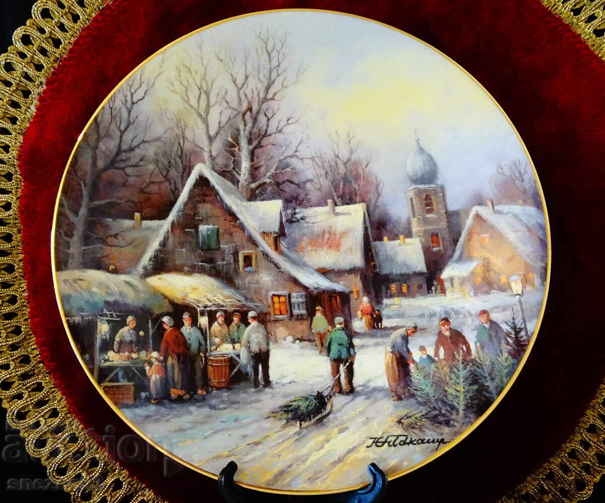 Porcelain wall plate, Bavarian porcelain Porcelain wall plate, Bavarian porcelain
