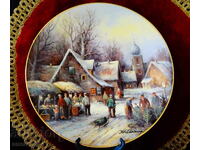 Porcelain wall plate, Bavarian porcelain