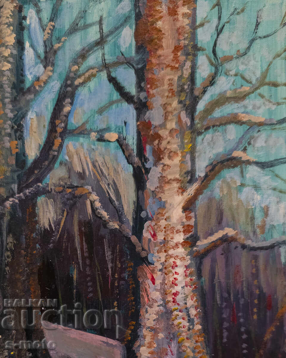 Livrarea Tablou ulei pe pânză, peisaj forestier