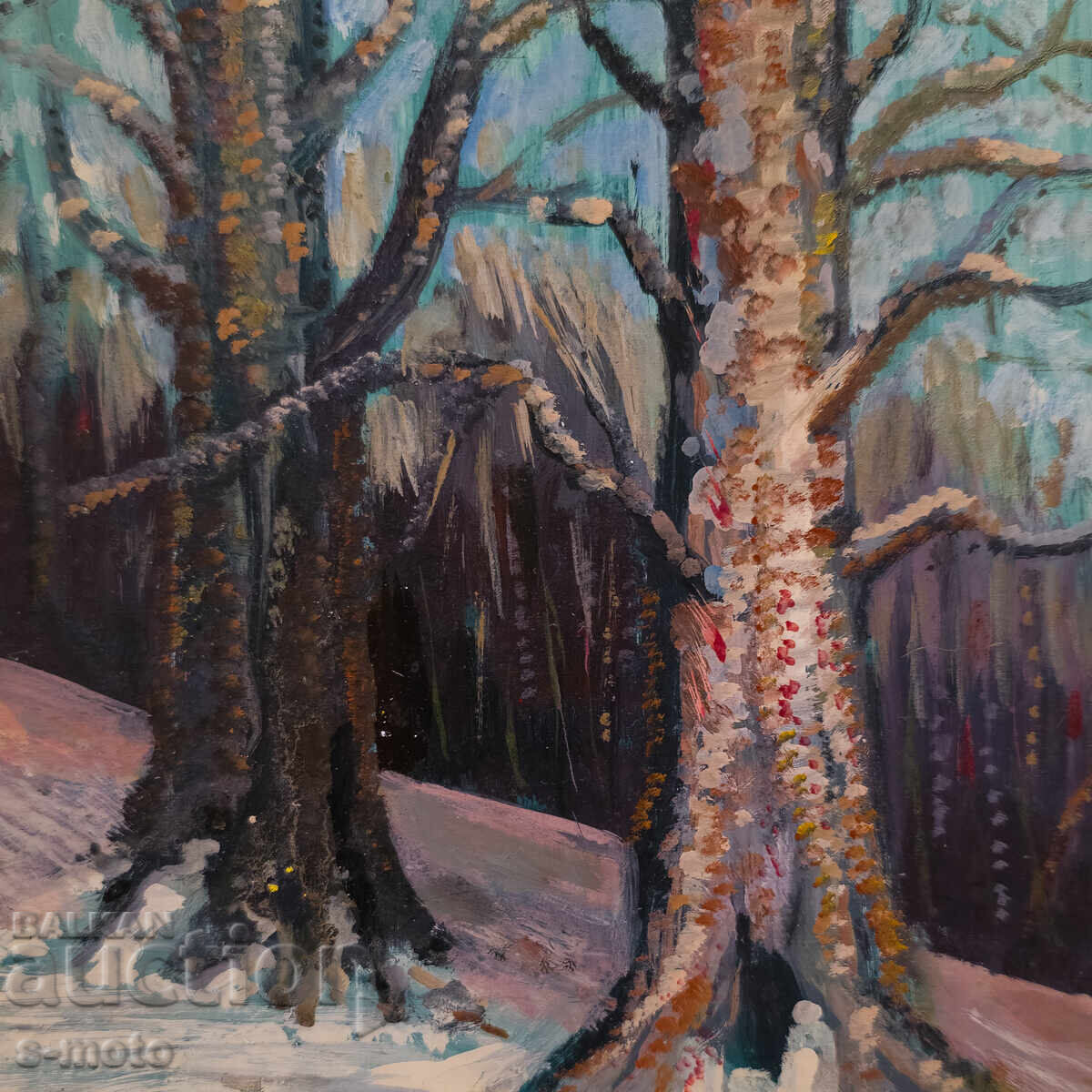 Tablou ulei pe pânză, peisaj forestier - 5