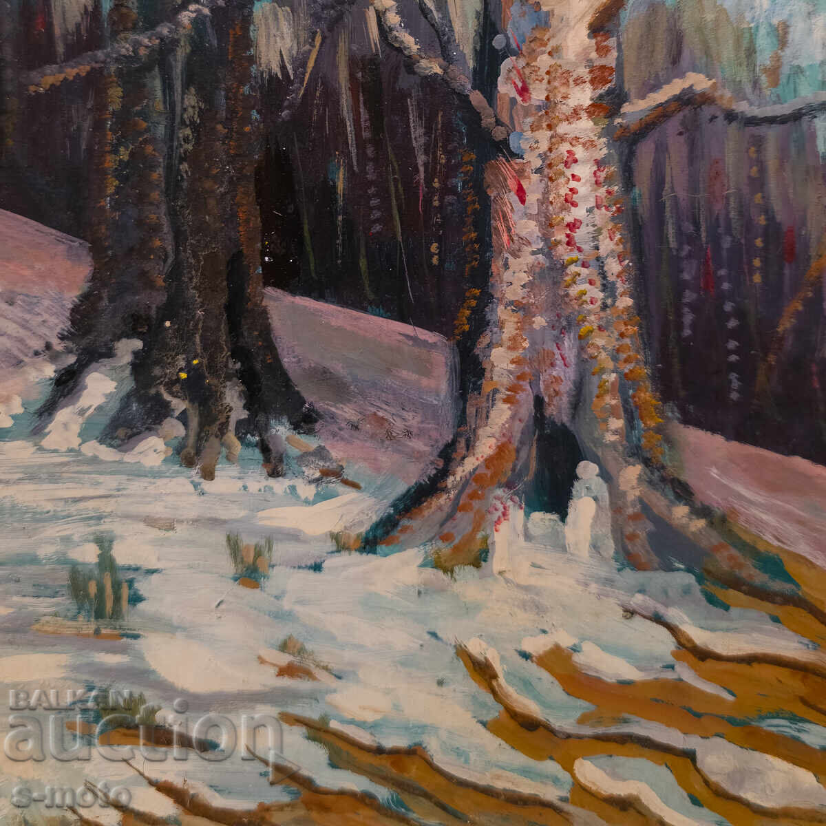 Tablou ulei pe pânză, peisaj forestier - 6