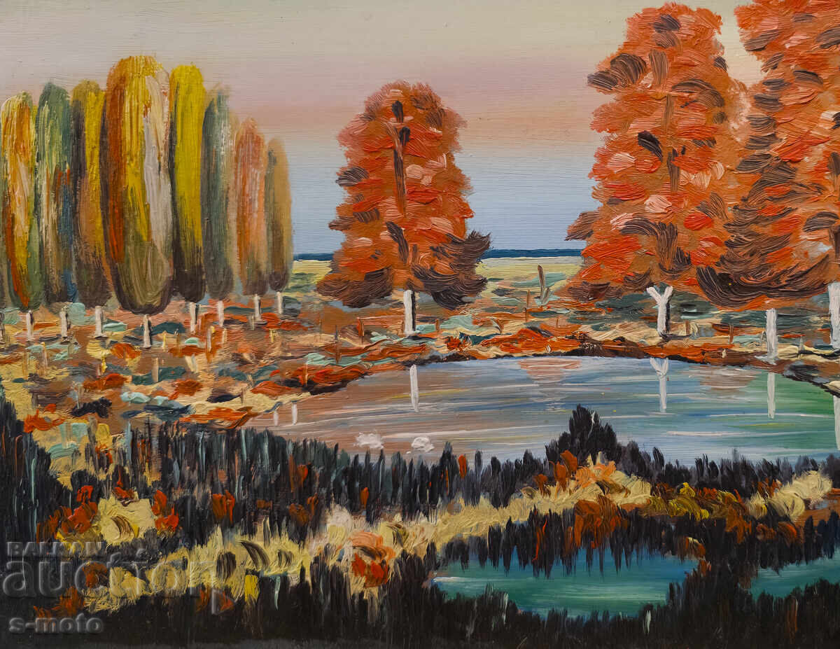 Oil painting river landscape - 6