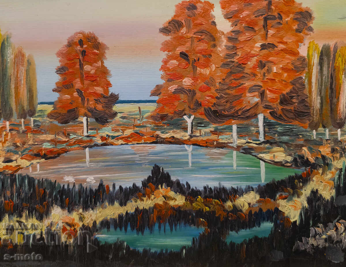 Oil painting river landscape - 7