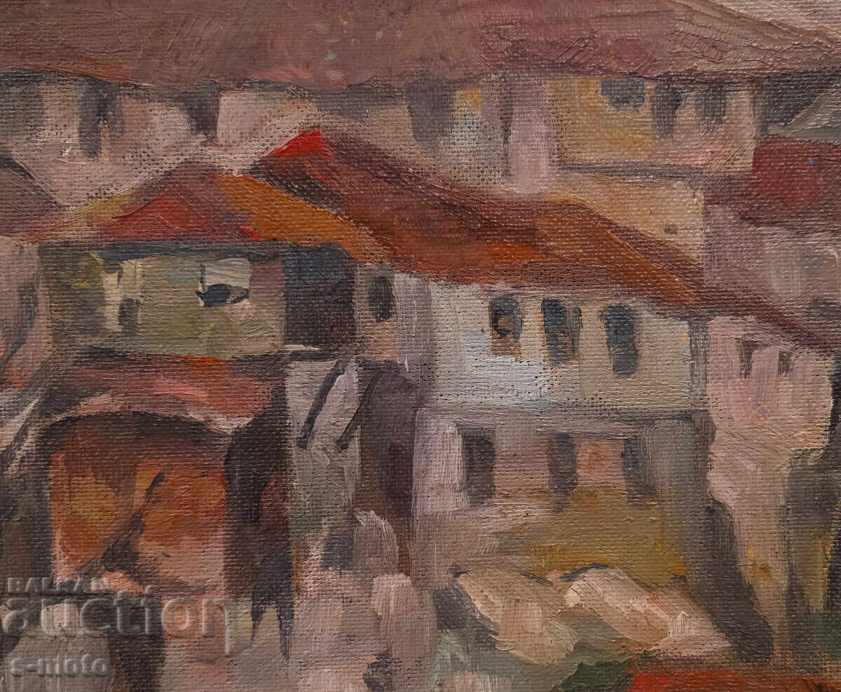 Аукцион Картина маслени бои градски пейзаж