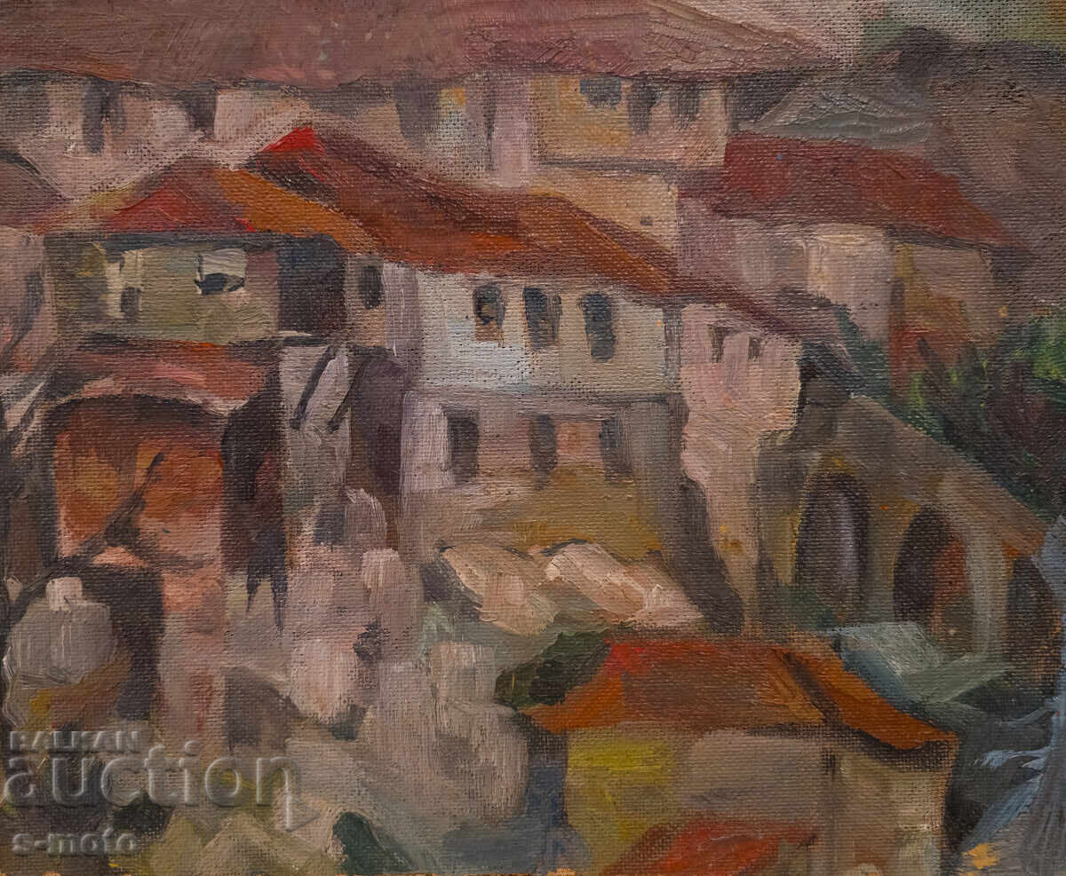 Картина маслени бои градски пейзаж