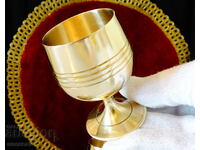 Bronze rakia cup 80 ml, relief