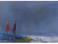 Oil painting, seascape