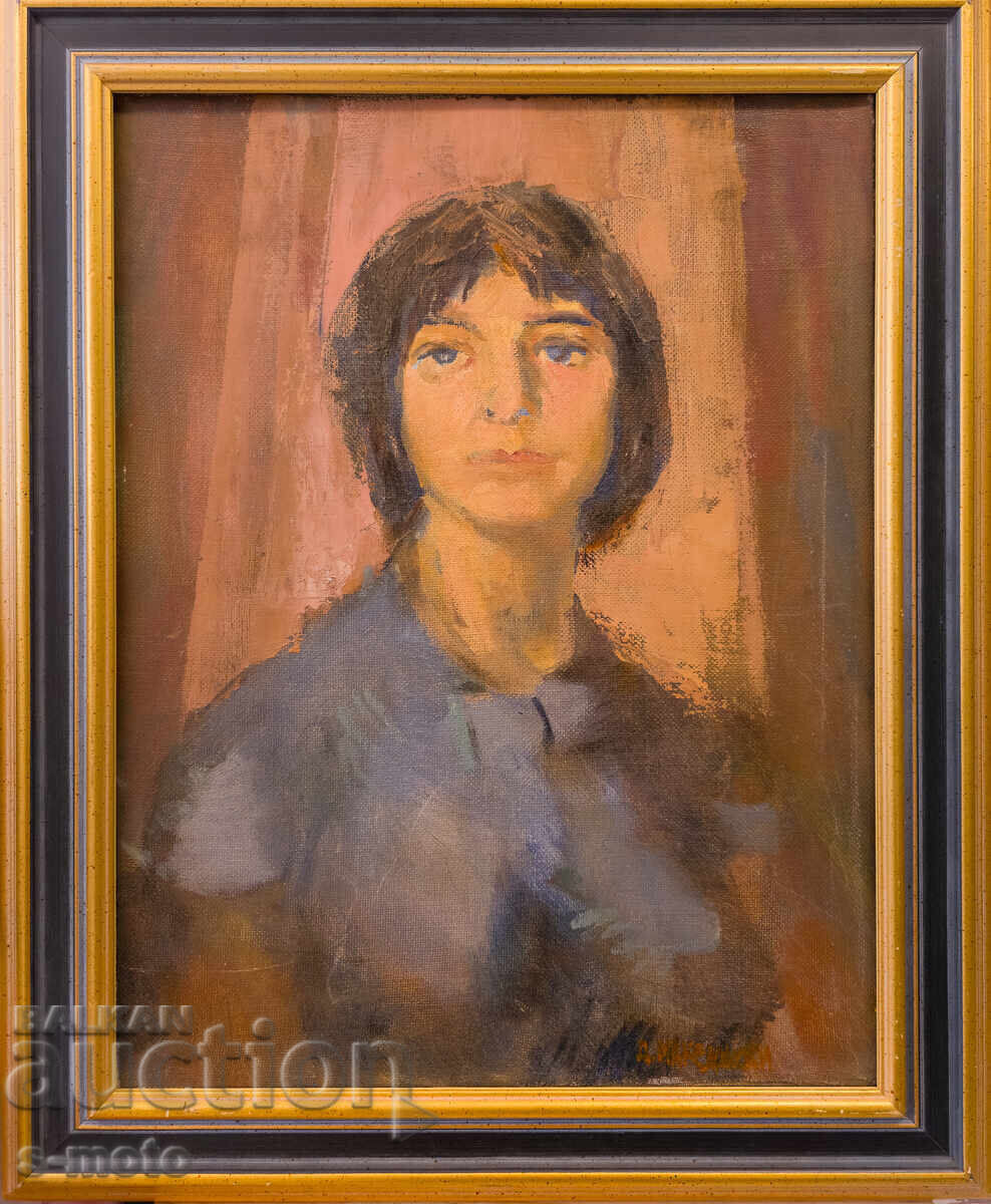 Dimităr Makedonski tablou ulei portret cu preț 1300.00 BGN | € 664.68