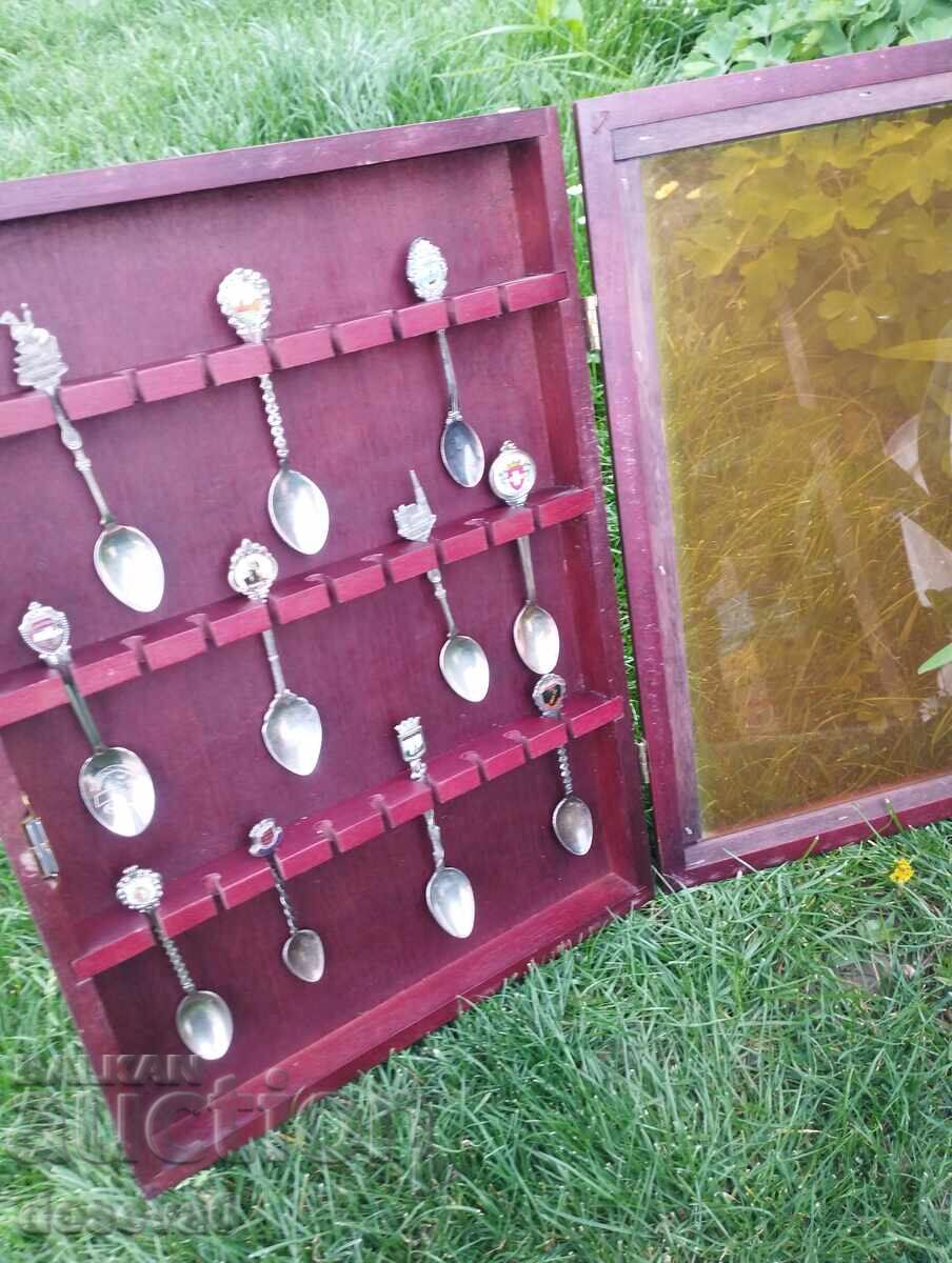 Wooden stand for a collection of spoons / FOR SALE WITHOUT THE SPOONS - 5