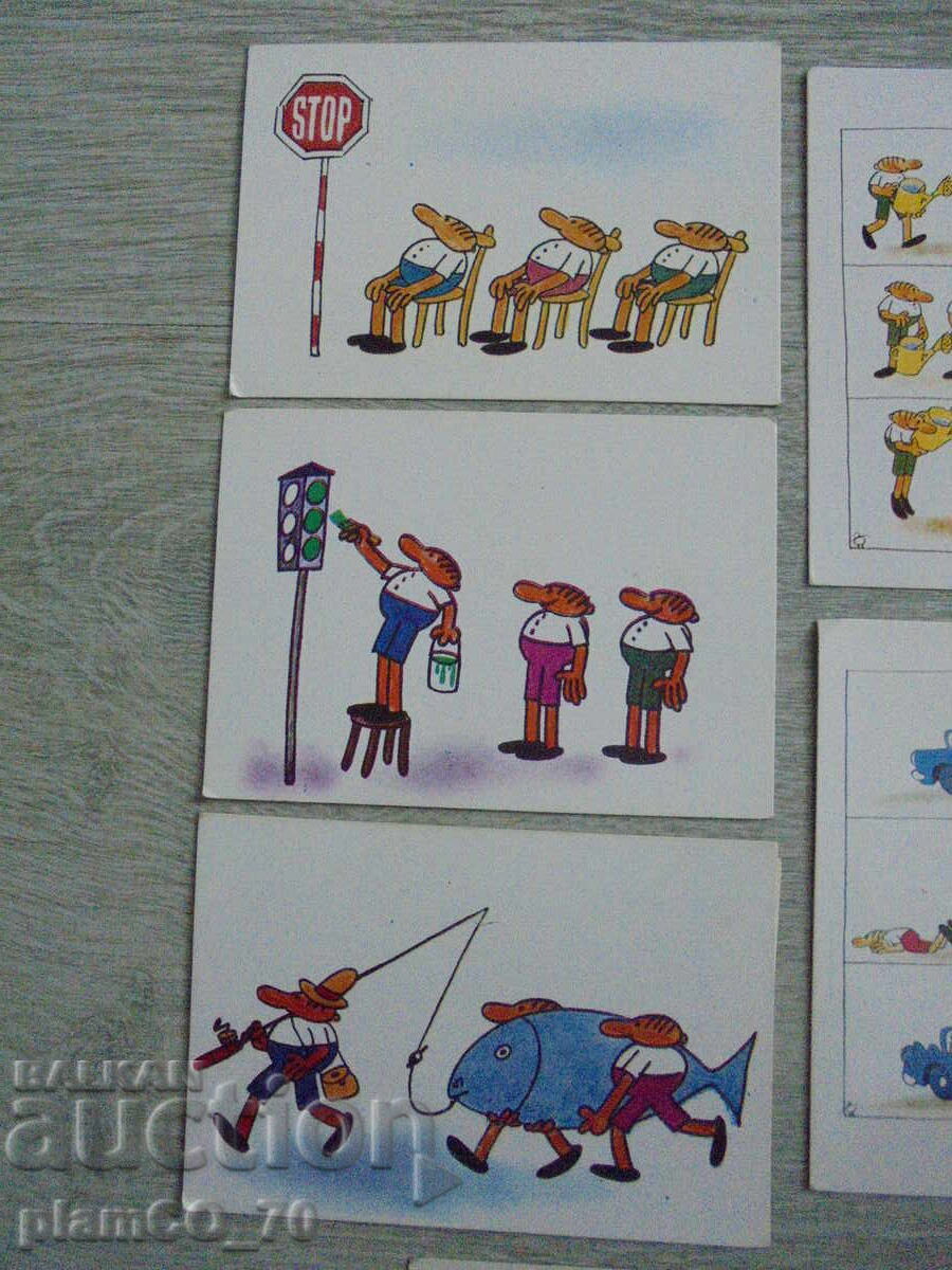 №*8170 Лот от 10 броя календарчета - Серия "Тримата глупаци" с цена 20.00 лв. | € 10.23