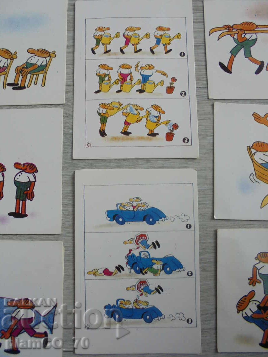 №*8170 Лот от 10 броя календарчета - Серия "Тримата глупаци" - 5