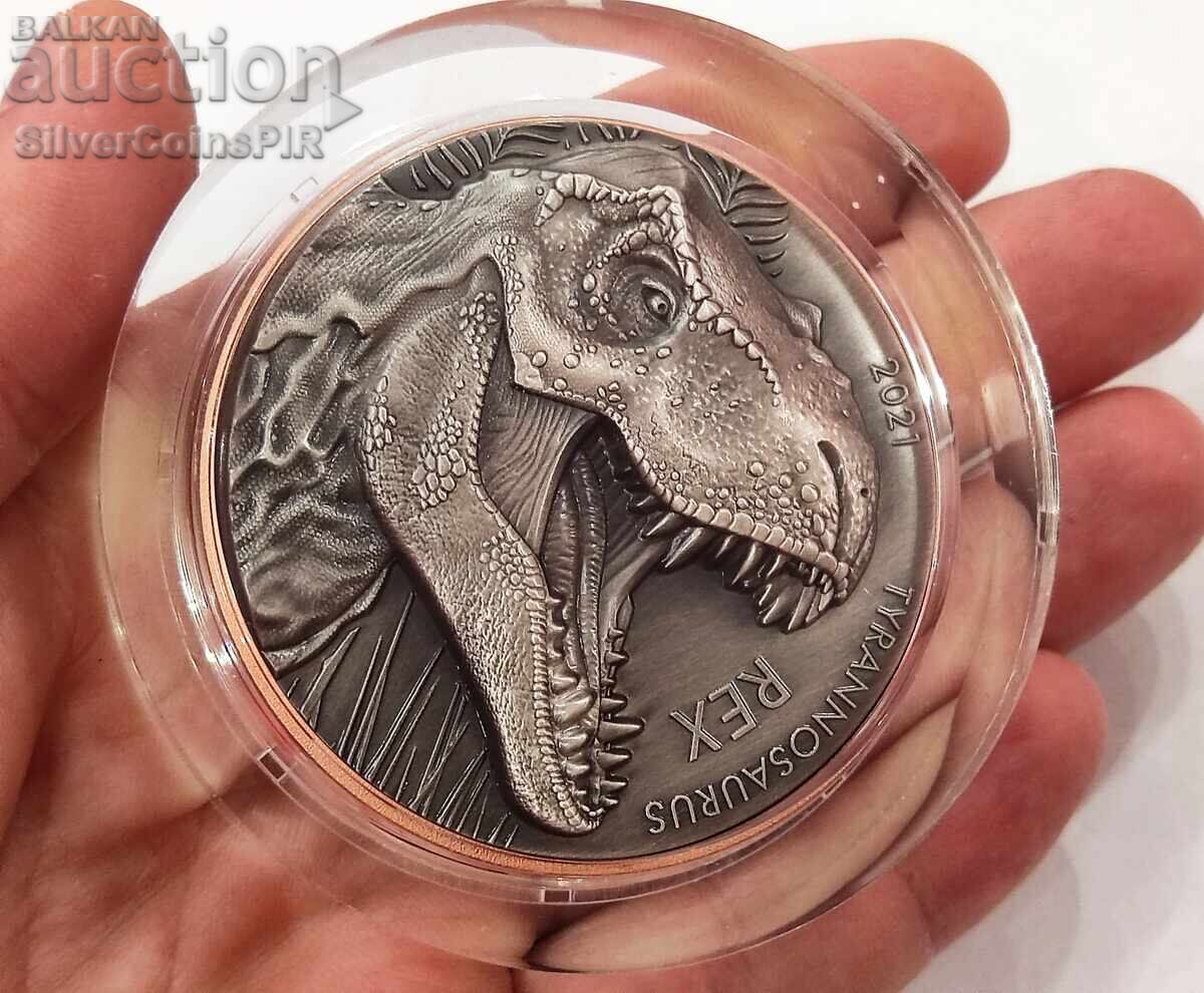 Silver 5 oz Tyrannosaurus Rex 2021 Ancient Giants Vanuatu - 5 Silver 5 oz Tyrannosaurus Rex 2021 Ancient Giants Vanuatu - 5