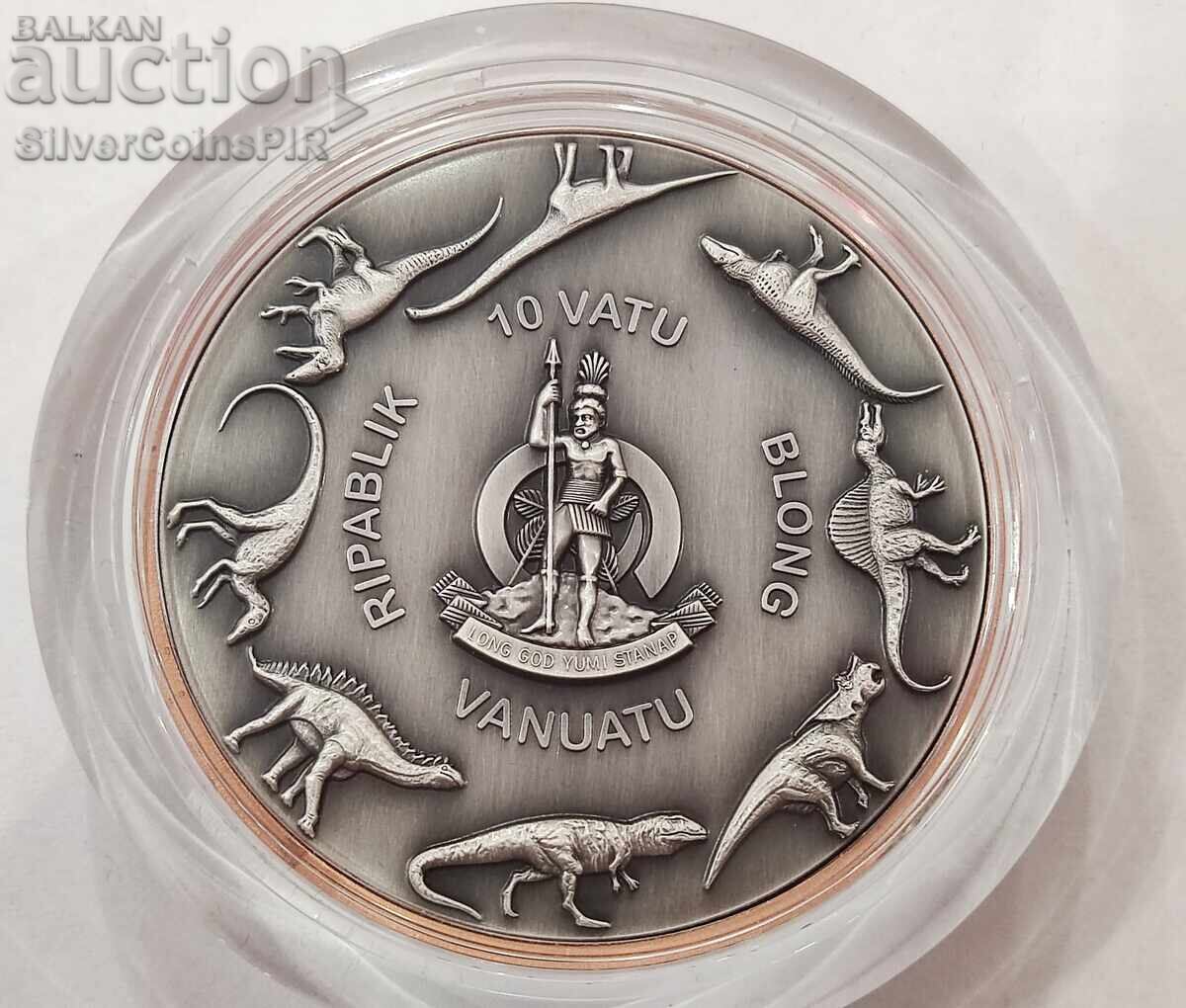 Silver 5 oz Tyrannosaurus Rex 2021 Ancient Giants Vanuatu - 6 Silver 5 oz Tyrannosaurus Rex 2021 Ancient Giants Vanuatu - 6