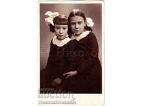 СТАРА СНИМКА СОФИЯ 2 МОМИЧЕТА ФОТО ИЗКУСТВО Е242