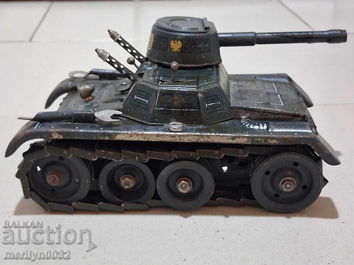 German sheet metal toy tank 30-40 years Wehrmacht ORIGINAL - 6
