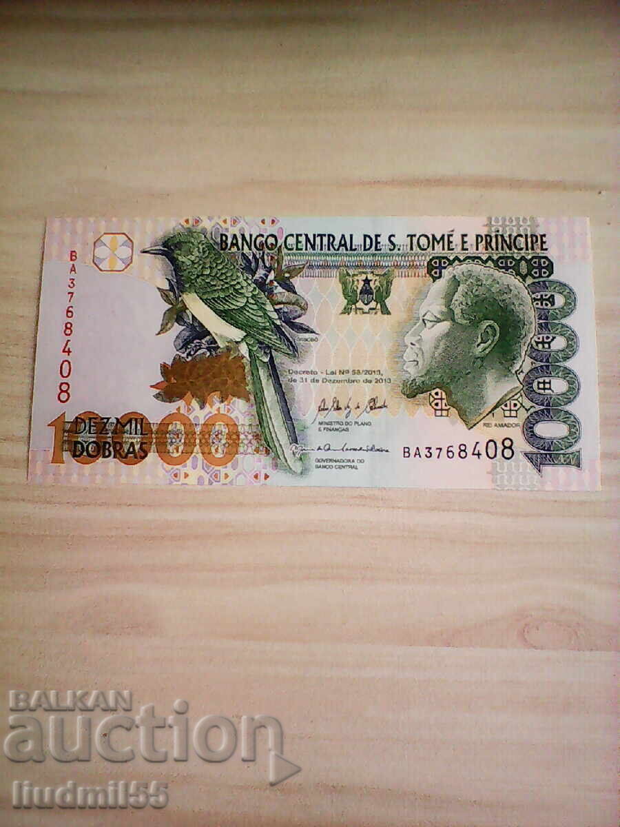 SAO TOME AND PRINCIPE 10,000 Dobras 2013 UNC SAO TOME AND PRINCIPE 10,000 Dobras 2013 UNC