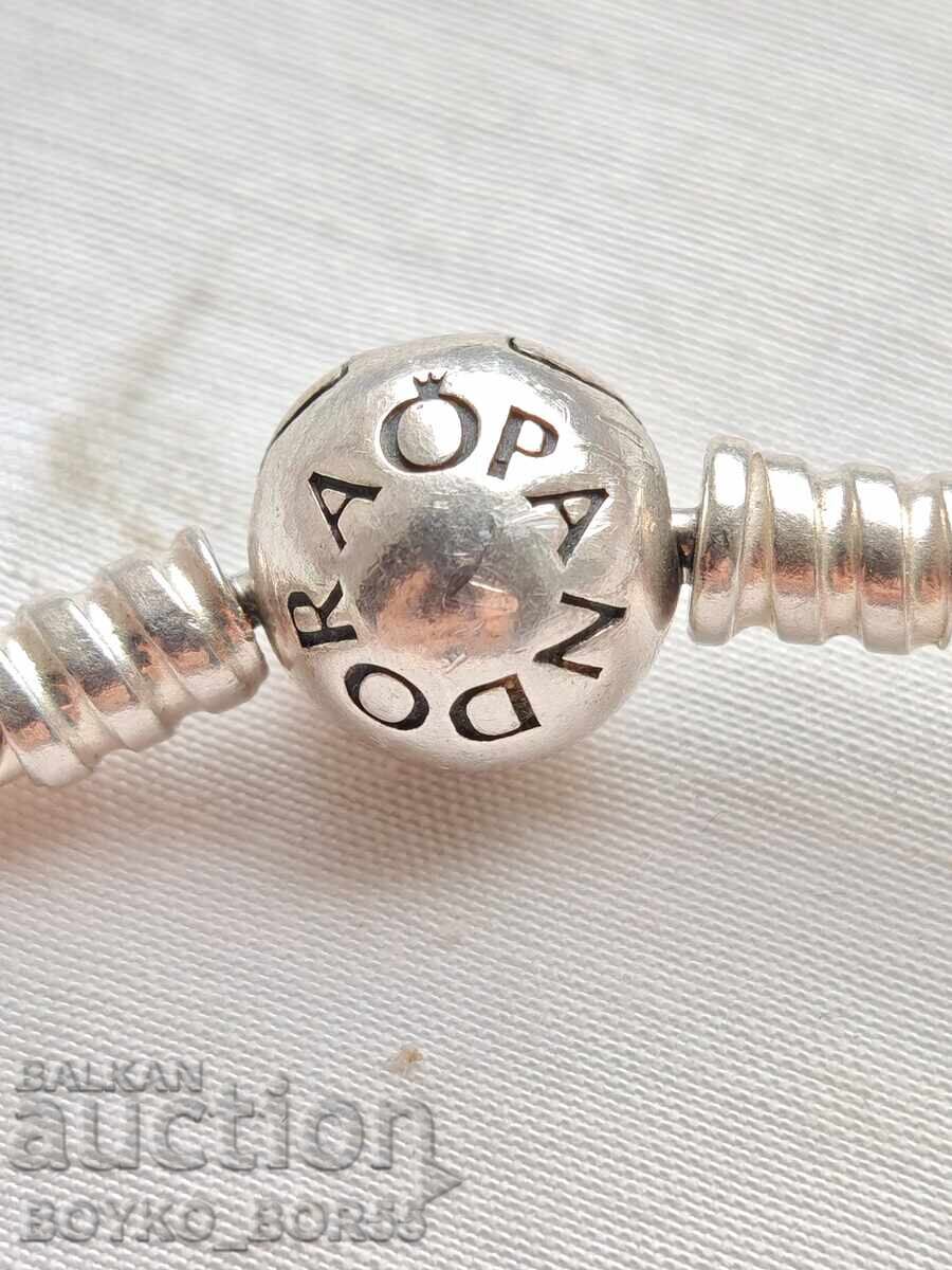 Аукцион Прекрасна Оригинална Сребърна Гривна PANDORA Аукцион Прекрасна Оригинална Сребърна Гривна PANDORA