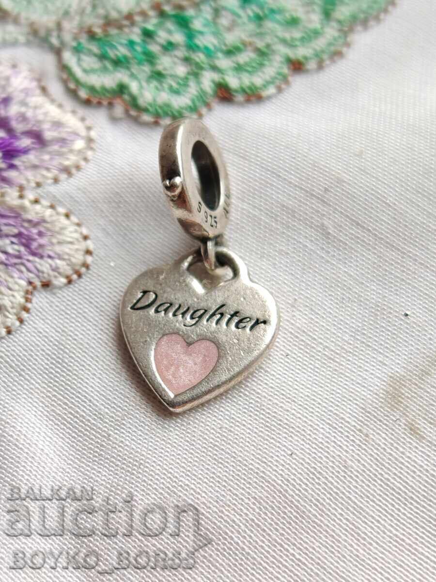 Beautiful Original PANDORA Silver Charm with Heart