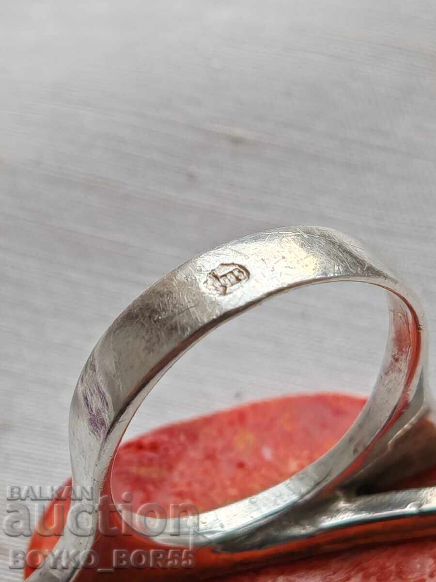 Delivery of Unique Silver Designer Women's Ring with Red Coral