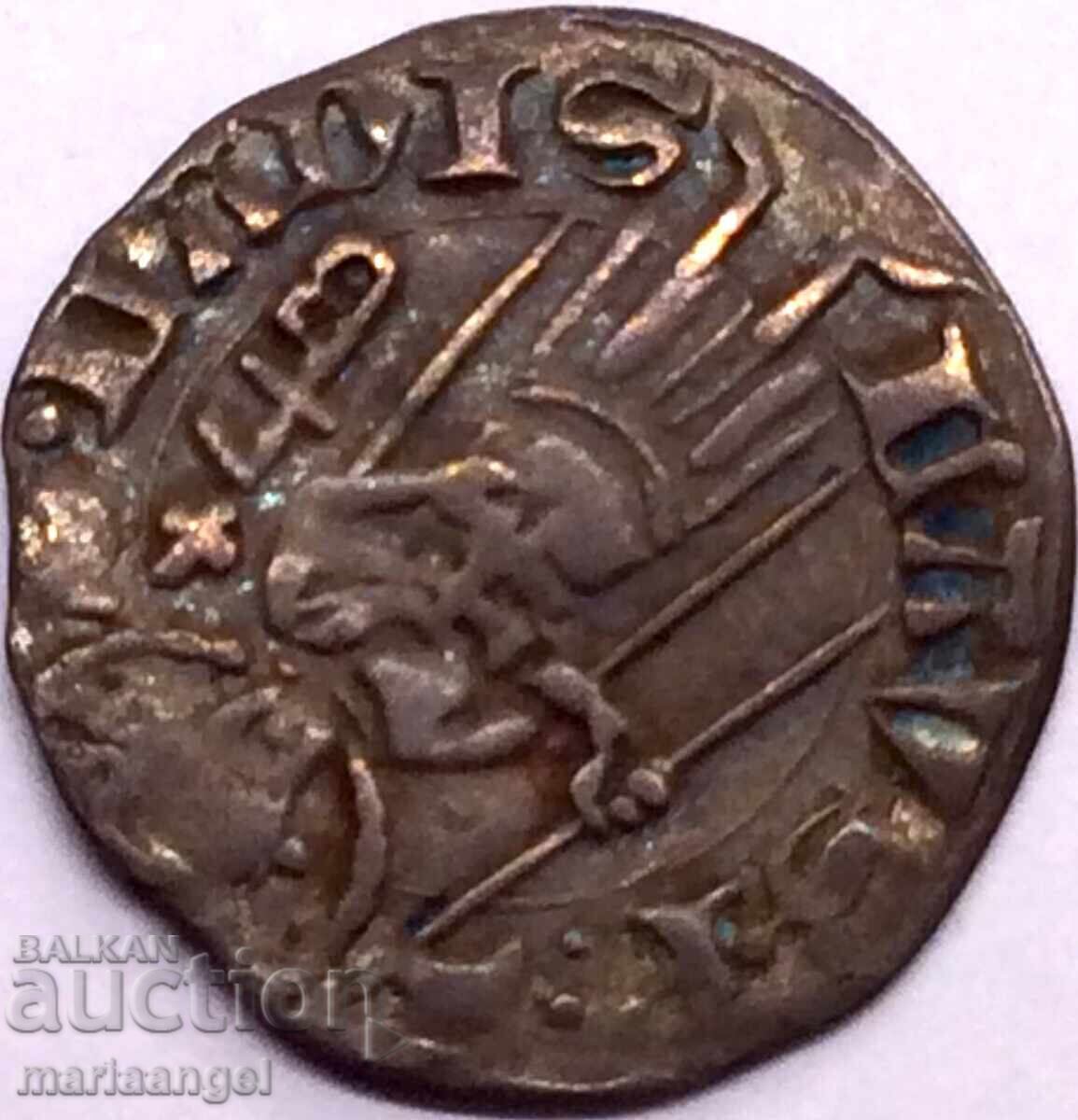 Унгария 1 денар Луи I сребро - малка и рядка - 6 Унгария 1 денар Луи I сребро - малка и рядка - 6