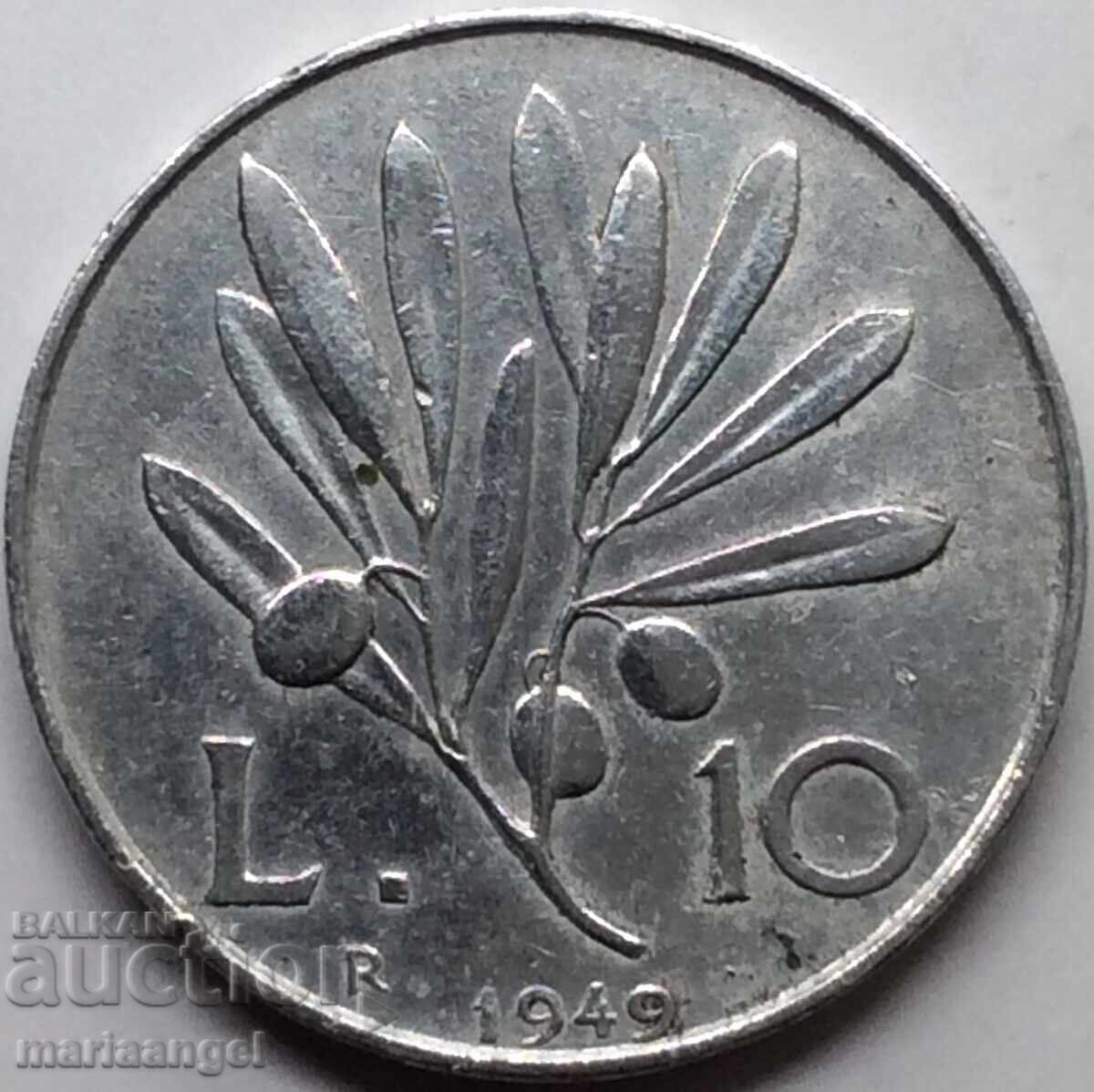 10 Λίρες 1949 Ιταλία Πήγασος αλουμίνιο - 6