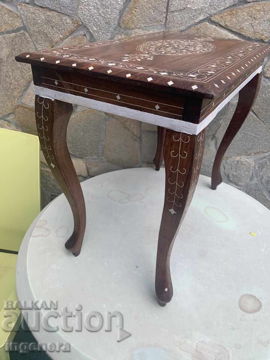 MASĂ MĂSUȚĂ CHIPPENDALE INTARSIE FRUMUSEȚE - 490 X 280 X 410 MM - 5 MASĂ MĂSUȚĂ CHIPPENDALE INTARSIE FRUMUSEȚE - 490 X 280 X 410 MM - 5
