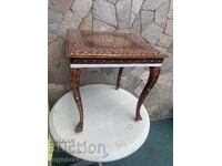 MASĂ MASIVĂ CHIPPENDALE INTARSIE FRUMUSEȚE - 460 X 460 X 490 MM