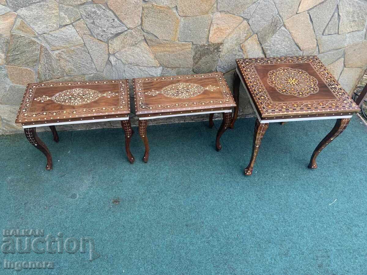 CHIPPENDALE STYLE TABLE WITH INLAY BEAUTY - 490 X 280 X 410 MM - 6