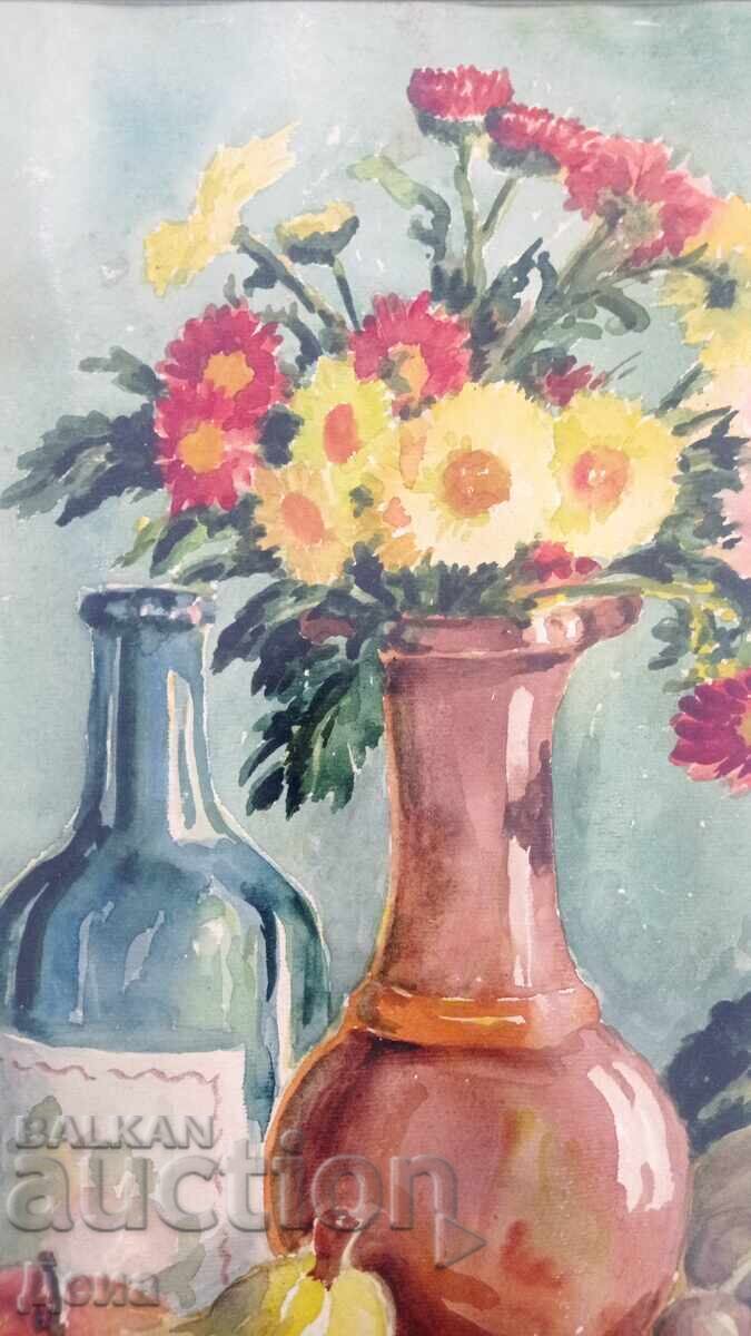 Delivery of Peter Petrov watercolor 1957