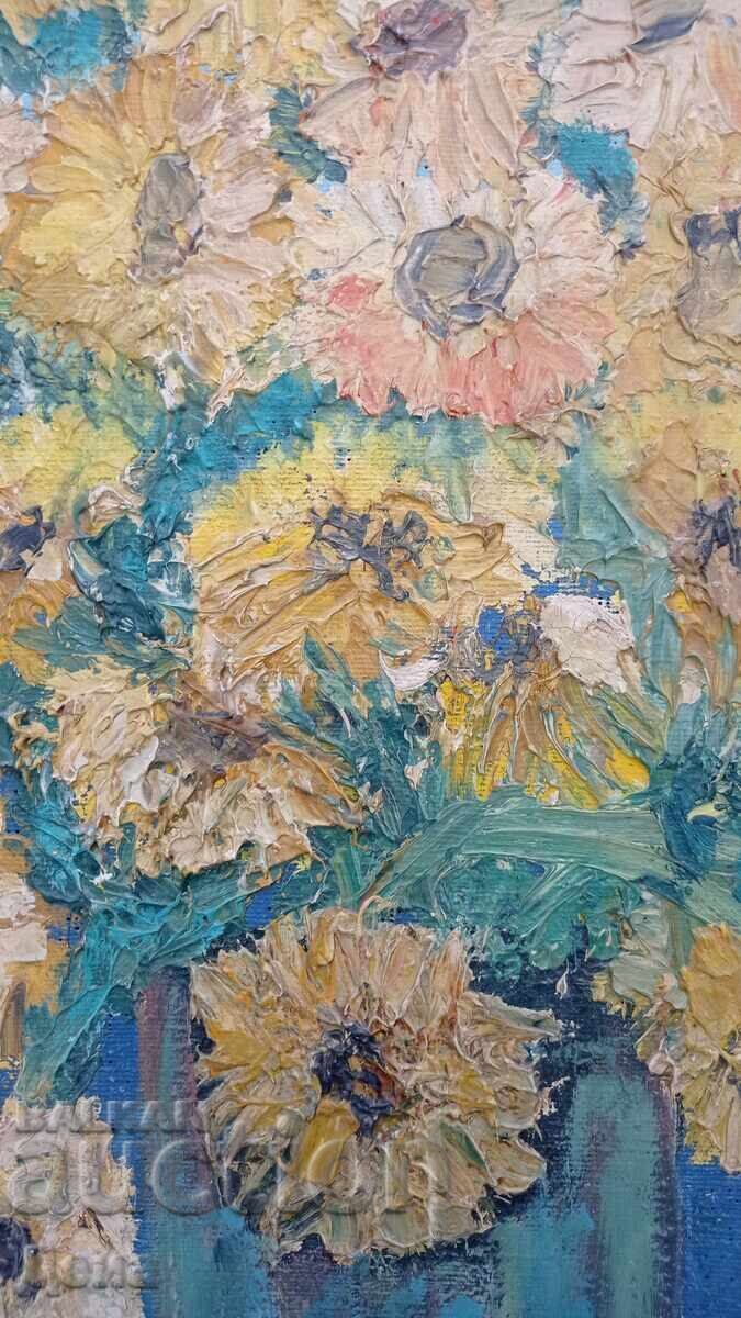 Tablou mare vechi - pictură de maestru - 5