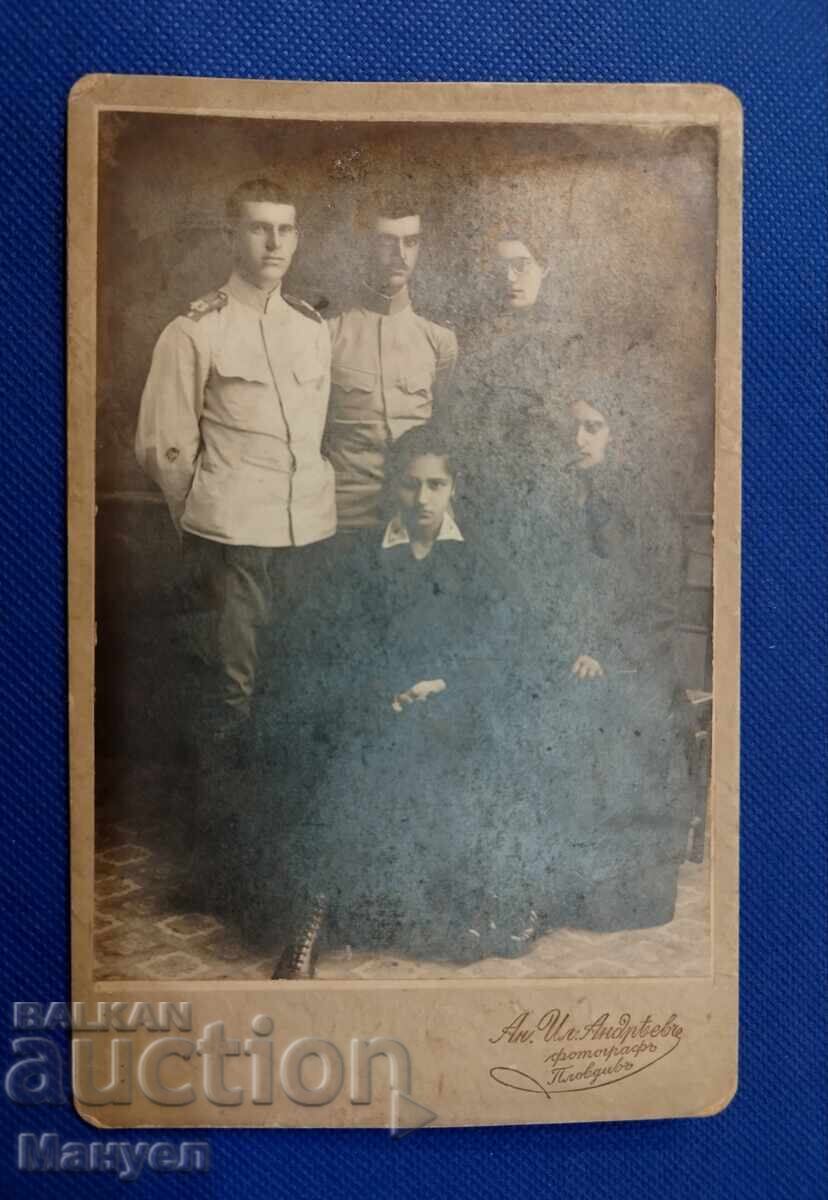 Old military photo, cardboard. Old military photo, cardboard.