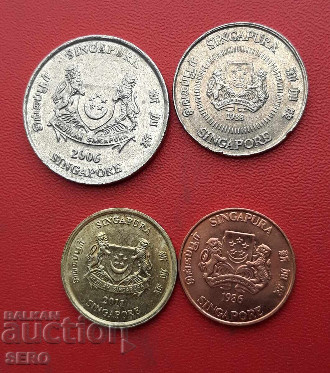 Singapore Lot of 4 Coins with price 1.01 BGN | € 0.52