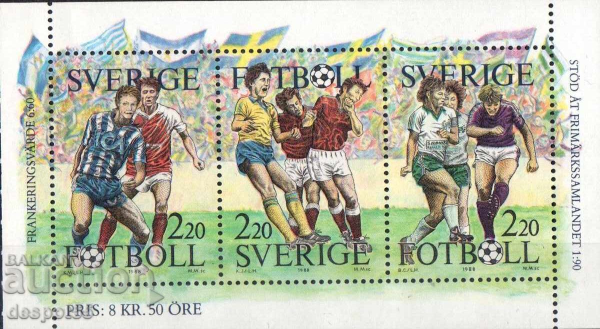 1988. Σουηδία. Ποδόσφαιρο. Μπλοκ 1988. Σουηδία. Ποδόσφαιρο. Μπλοκ