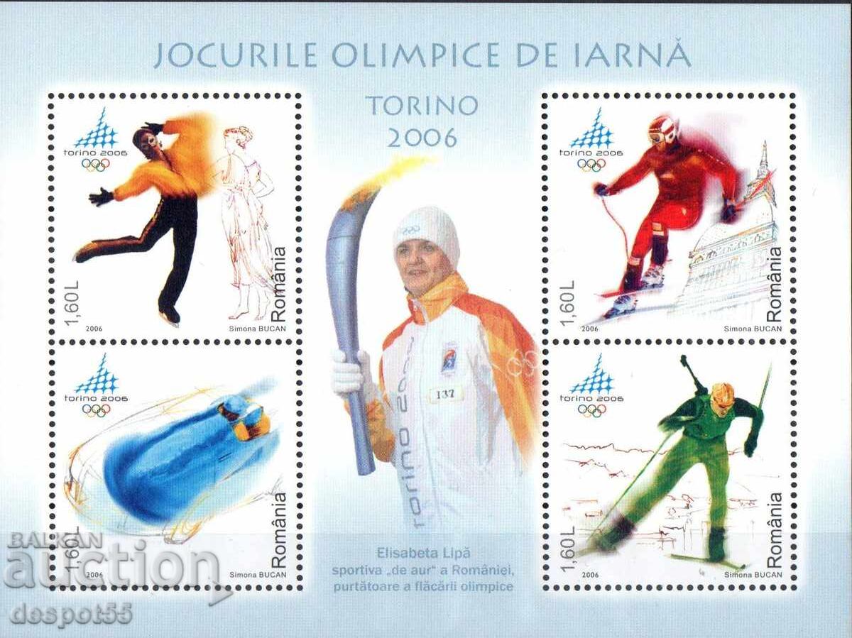 2006. Ρουμανία. Χειμερινοί Ολυμπιακοί Αγώνες - Τορίνο, Ιταλία. Μπλοκ 2006. Ρουμανία. Χειμερινοί Ολυμπιακοί Αγώνες - Τορίνο, Ιταλία. Μπλοκ