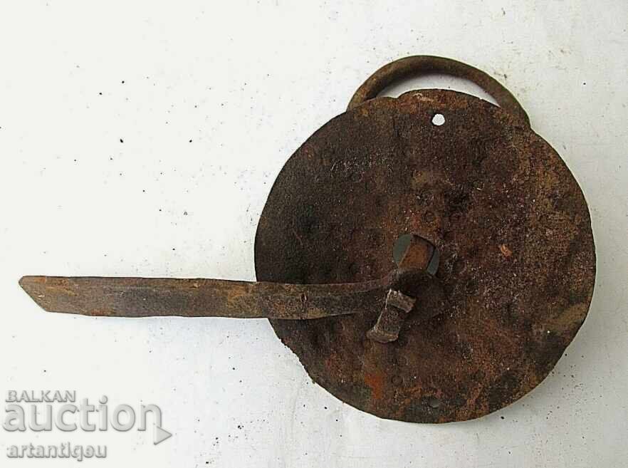 Παράδοση Αντίκα σφυρήλατη σιδερένια λαβή πόρτας του 19ου αιώνα – σπάνια