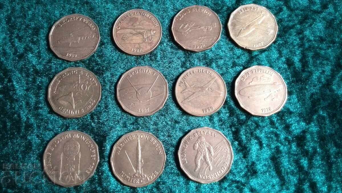 Vintage SHELL tokens. Metal fuel tokens. Collection. Mo with price 24.00 BGN | € 12.27