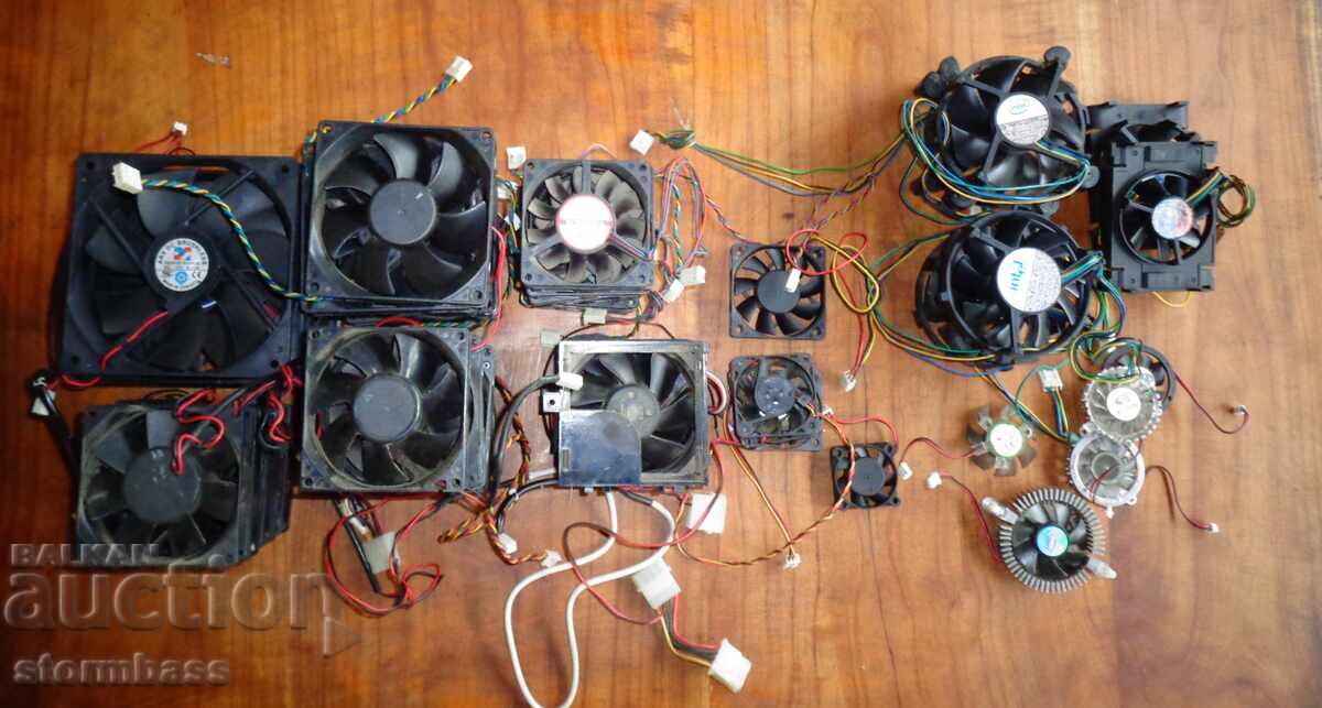 LOT Computer fans 52 pieces with price 40.00 BGN | € 20.45